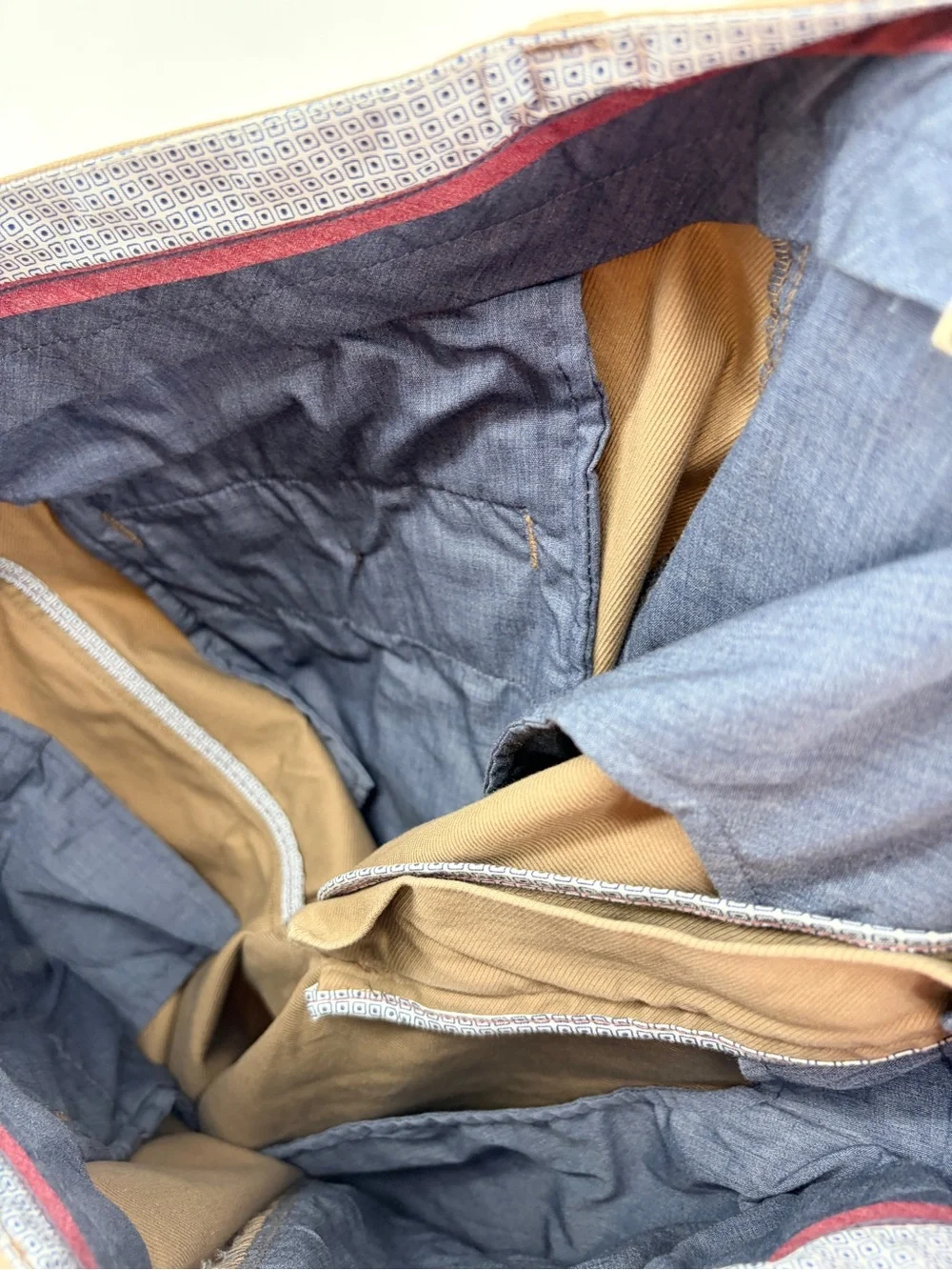 Men’s Perk Feel Good Chinos Dark Khaki Slim Fit Stretch 35x32 - Picture 12 of 12